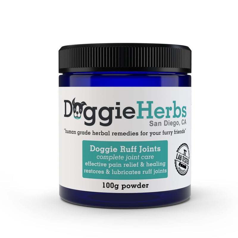 dimmak herbs Doggie Herbs Ruff Joints Powder- Advanced Hip & Joint Support for Dogs- Glucosamine, Devil's Claw & Meadowsweet- Mobility & Stiffness Supplement- Pure Active Formula, No Fillers- TCM Doctor Formulated - Image 1
